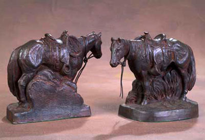 saddle horse bookends